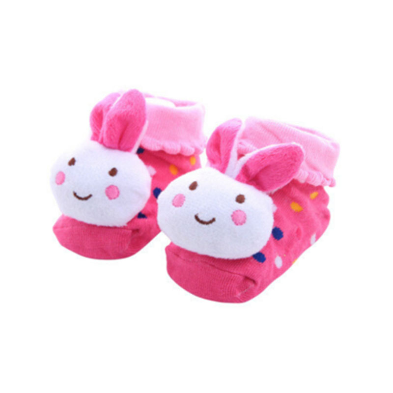 Adorable paire de chaussettes 3D pour bébé | Fraise