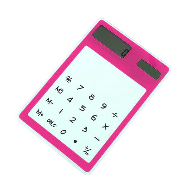 Calculatrice solaire colorée transparente | Rose