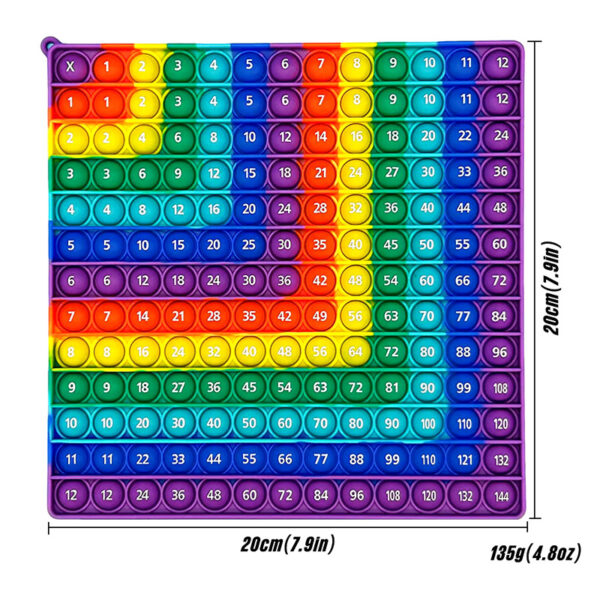 Fun multifunctional game “Pop” “Multiplication” in silicone | Rainbow