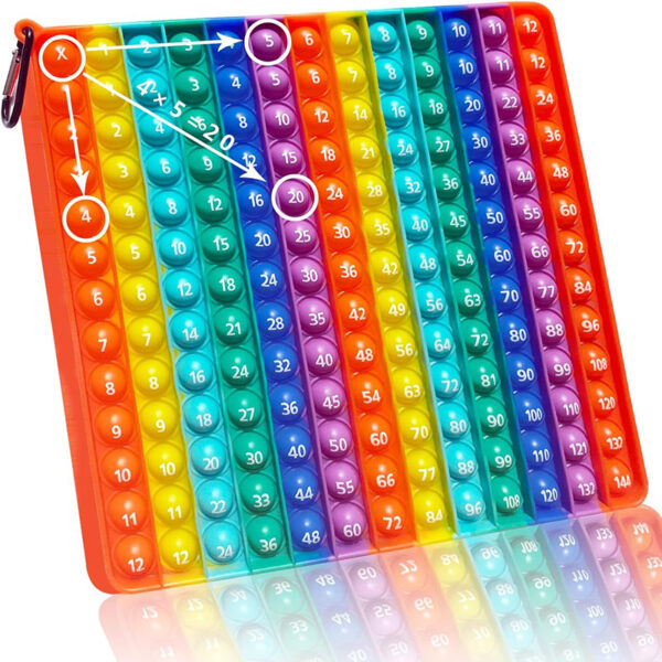 Fun multifunctional game “Pop” “Multiplication” in silicone | Rainbow